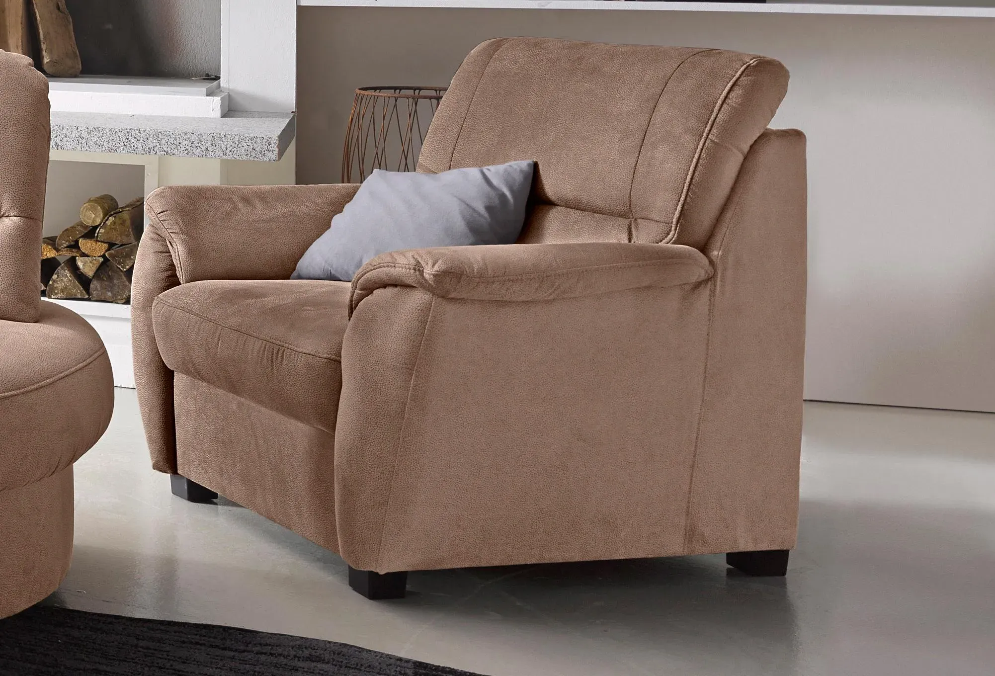 Sessel SIT & MORE "Pandora", braun, B:103cm H:91cm T:90cm, Luxus-Microfaser ALTARA NUBUCK (100% Polyester), Luxus-Microfaser (100% Polyester), Luxus-Microfaser ALTARA NUBUCK (100% Polyester), Sessel