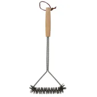 Esschert Design Grillbürste 16 cm Edelstahl Buchenholz