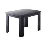 Dmora Ausziehbarer Esstisch Dlirol, Hilfsküchenkonsole, ausziehbarer Tisch, 100 % Made in Italy, cm 90x90h75, Schiefer - Grau