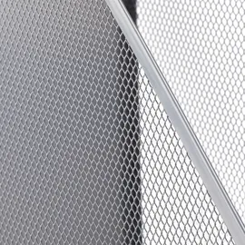 Relaxdays Stehsammler Metallgeflecht Silber