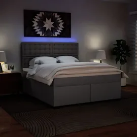 vidaXL Boxspringbett 180 x 200 cm Grau