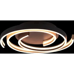 Trio 641910208 LED-Deckenleuchte Caya 1x58W | 6800lm | 2300K+3000K+4000K - DIP-Schalter, 3-Phasen-Dimmung, Messing