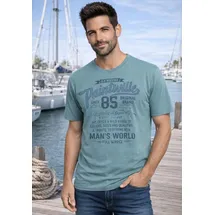 MAN'S WORLD T-Shirt blau/grau L