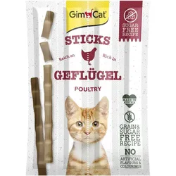 GIMCAT Sticks mit Geflügel und Leber Katzenleckerbissen 4 Stück
