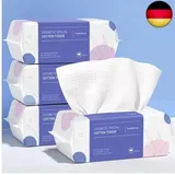 poeticehome Einweg-Gesichtstuch, extra dicke Baumwoll-Trocknungstücher, biologisch abbaubar weiches Reinigungstuch, fusselfreie Abschminktücher - 4er Pack