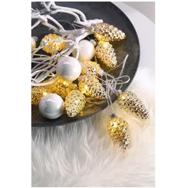 Hellum LED Lichterkette Tannenzapfen 1,8 m Warmweiß