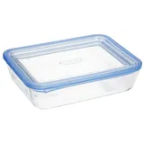 Pyrex Pure Glass, rechteckiger, luftdichter Behälter mit Deckel, 22 x 17 x 8 cm, 1,5 l, transparent, 5424005