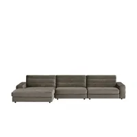 Ecksofa Samt  Scarlatti , grau , Maße (cm): B: 416 H: 83 T: 205.0