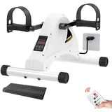 TODO Mini Heimtrainer Elektrischer, Fitness Bike Arm- und Beintrainer im Sitzen für Senioren Sportgeräte Zuhause mit Fernbedienung und Großes Display (weiß)