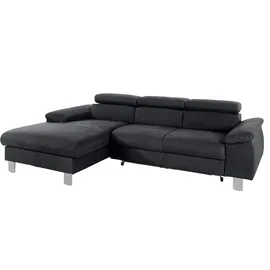 Cotta Ecksofa Komaris, Ecksofa, wahlweise mit RGB-LED-Beleuchtung und Bettfunktion/Bettkasten, grau