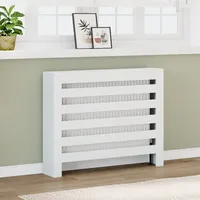 VidaXL Heizkörperverkleidung Weiß 104x20x82 cm Holzwerkstoff