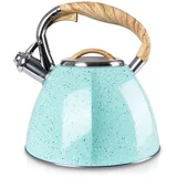 ORION Wasserkessel Wasserkocher modern automatisch BLAU 3,5L Gas Induktion