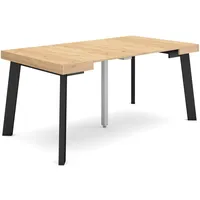 SKRAUT HOME Ausziehbarertisch, 160x90x73cm, Für 8 Gäste, Hölzerne Beine,