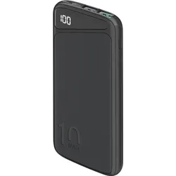 Goobay Schnelllade-Powerbank 10.000 mAh (USB-CTM PD, QC 3.0) - Leistungsstarke Powerbank mit Statusanzeige, Quick Charge-kompatibel