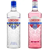 Gordon's 0.0% Alkoholfrei & Gordon's Pink 0.0% Alkoholfrei Bundle, erfrischende Gin-Alternativen, perfekt mit Tonic Water, kalorienfrei und zuckerfrei, 0,0 Prozent vol, Einzelflaschen, 700 ml