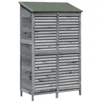 vidaXL Garten Shed Grau 106 x 56 x 176,5 cm Massivholz aus Fichte
