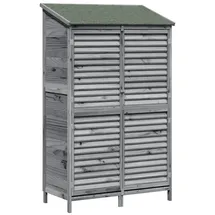 vidaXL Garten Shed Grau 106 x 56 x 176,5 cm Massivholz aus Fichte