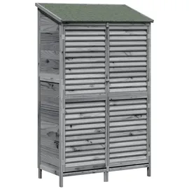vidaXL Garten Shed Grau 106 x 56 x 176,5 cm Massivholz aus Fichte
