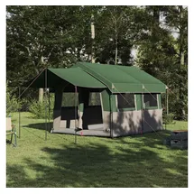 vidaXL Familienzelt 4 Personen Grün/Weiß