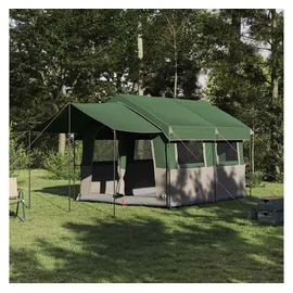 vidaXL Familienzelt 4 Personen Grün/Weiß