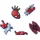 Crocs Spiderman 5Pck Mehrfarbig