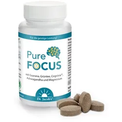 Dr. Jacob's Pure Focus Salbei Ashwagandha Guarana Koffein 100 St