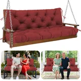 GPCHZM Hollywoodschaukel Auflage 150cm Wasserdicht Gartenbank Auflage Verdickt(12.5cm) Mit Rückenlehne Schaukelbank Auflage für Hollywoodschaukel Sitzbank Gartenbank Terrasse Hinterhof Rasen Veranda