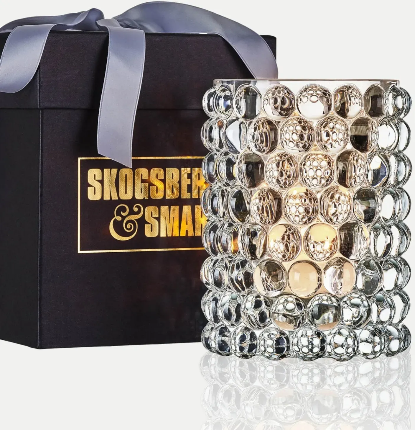 Windlicht Hurricane - H 18cm Silber