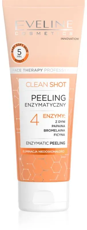 Eveline Cosmetics Clean Shot 4 Enzymes Enzym-Peeling gegen die Unvollkommenheiten der Haut 75 ml