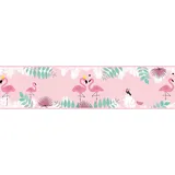 A.S. Création Flamingo Love Bordüre 10 cm 5 m Grün/Rosa 403758