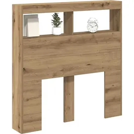 vidaXL LED-Kopfteil mit Ablagen Artisan-Eiche 100x17x102 cm, vidaXL
