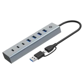 Conceptronic HUBBIES20G 7-Port USB 3.0 Hub, 5Gbps, USB-C x 3, USB-A x 4