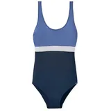 SCHIESSER Badeanzug Schwimmer - Ocean Swim Bade-Anzug Schwimmen bauchweg blau 38