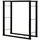 V2Aox Kaminholzständer Metall 100 x 100 cm Schwarz