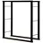 V2Aox Kaminholzständer Metall 100 x 100 cm Schwarz