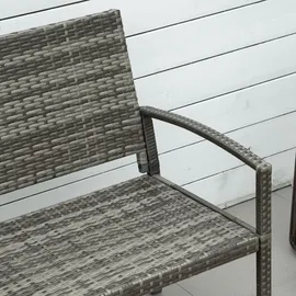 Outsunny Gartenbank 122 x 60 x 85 cm Grau