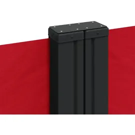 vidaXL Seitenmarkise 220 x 1000 cm Rot Stahl
