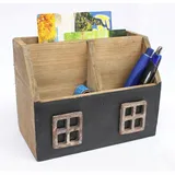 DanDiBo Ambiente Dandibo Tischorganizer Schreibtischordner 14B198 Utensilo Briefablage shabby 18,5 cm
