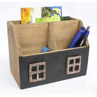 DanDiBo Ambiente Dandibo Tischorganizer Schreibtischordner 14B198 Utensilo Briefablage shabby 18,5 cm