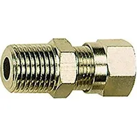 Riegler Gerade Einschraubverschraubung R 1/8 a., Rohr-Außen- Ø6, MS