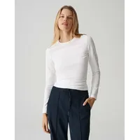 Opus Longsleeve mit Rundhalsauschnitt, Weiss, 42
