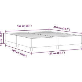 vidaXL Boxspringbett 160 x 200 cm Hellgrau