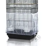 Universelle Vogelkäfig-Abdeckung, Mesh-Papageienkäfig-Rock für Samenfänger – weiße, langlebige, atmungsaktive und waschbare Abdeckung (Vogelkäfig