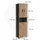 Vicco Irma Hochschrank 50 x 172 cm Anthrazit/Artisan Kunststoff/MDF/Spanplatte
