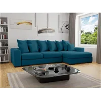 99rooms Dijon Ecksofa Webstoff Türkis Rechts