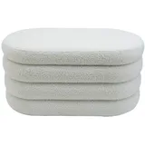 Mobili Rebecca Pouf Polyester 38 x 76 x 38 cm Weiß