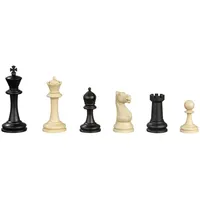Philos Schachfiguren Nerva, Königshöhe 95 mm, Kunststoff, schwarz creme, im Polybeutel