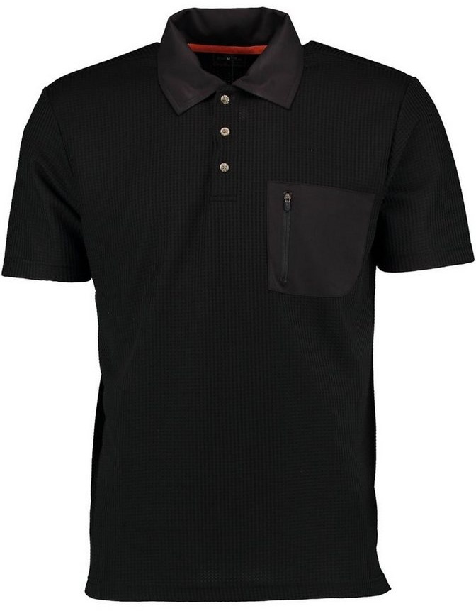 Tom Collins Poloshirt Sefos Herren Funktionspoloshirt mit Liegekragen und Brusttasche schwarz XL