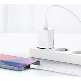 Baseus Super Si 1C Schnellladegerät USB Typ C 20 W Power Delivery Weiß