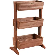 Costway Hochbeet mit 3 Etagen 71 x 38 x 105 cm Braun
